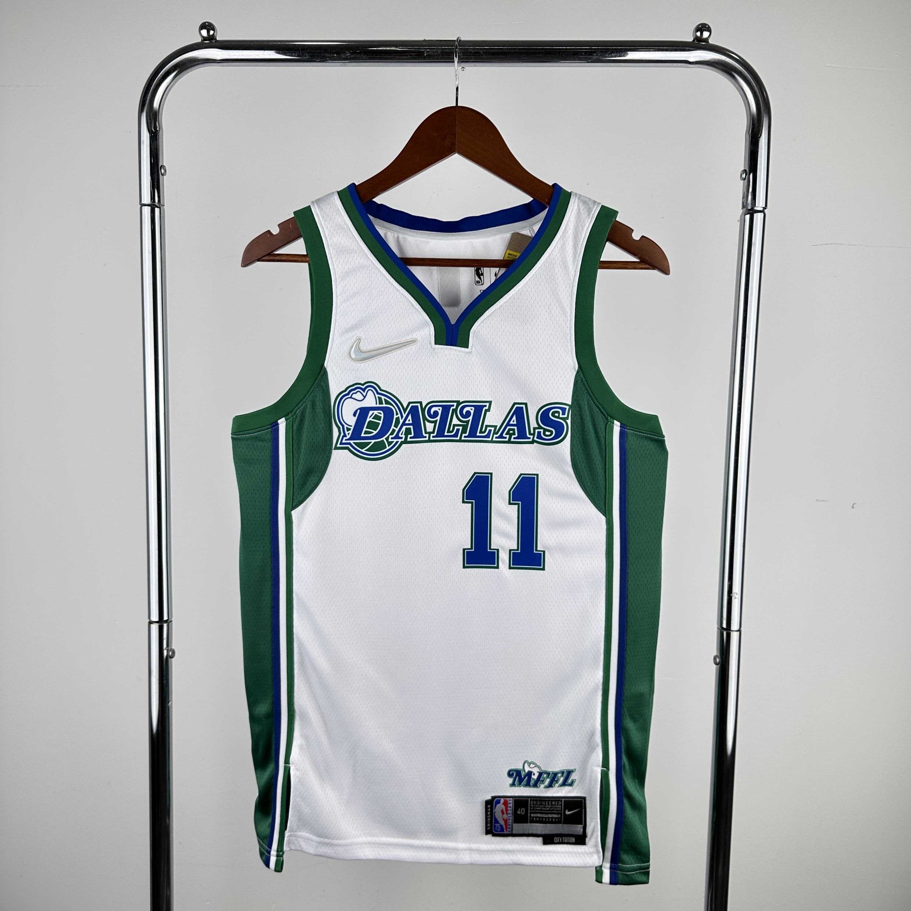 Men Dallas Mavericks #11 Irving White City Edition Nike 2024 NBA Jersey